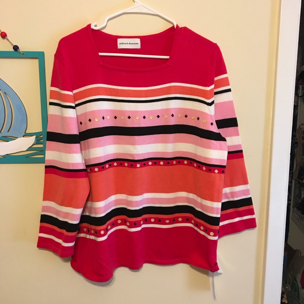 Alfred Dunner Vibrant Red Top